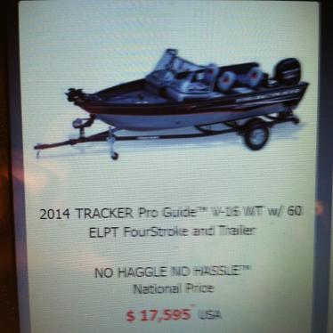 2011 Tracker 16' pro guide w/t