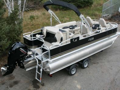 Triple Tube New 20  Fish And Fun Pontoon Boat-150 Four Stroke And Trailer 2020