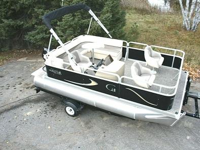New 16 Ft Pontoon Boat With Demo 30 Hp Motor And Trailer -- 2021