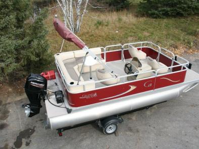 New 18  Grand Island Pontoon Boat-50 Four Stroke And Trailer 2021