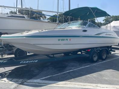 24' Hurricane Fun Deck Boat / Deckboat 237+trailer 1999 125 Hours! 1999