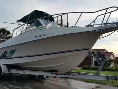MUST SEE 24&#039; Aquasport Explorer 225 With Alum. Trailer Turnkey Condition 2000